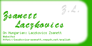 zsanett laczkovics business card